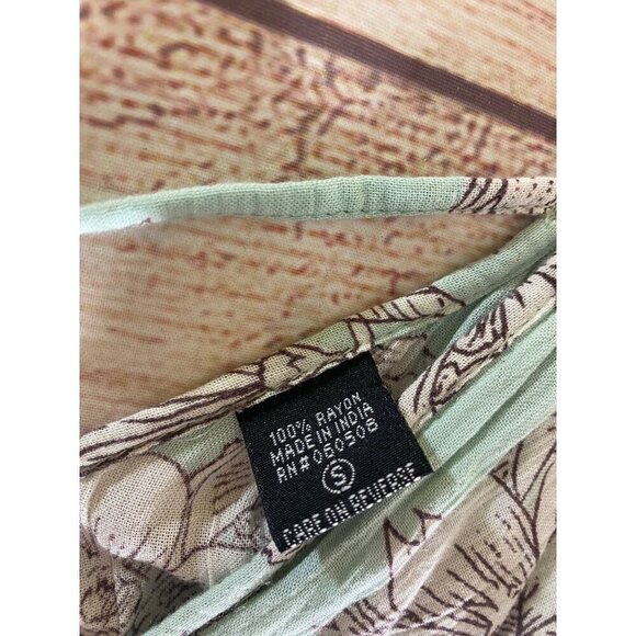 Angie Women's Soft green Floral Summer Bohemian Maxi Dress - Small - Picture 9 of 11